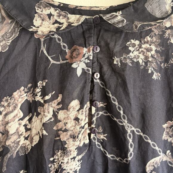 Urban Outfitters Dress Women XS Kimchi Blue Maria Collar Sheer Ruffle Whimsigoth - Picture 11 of 11